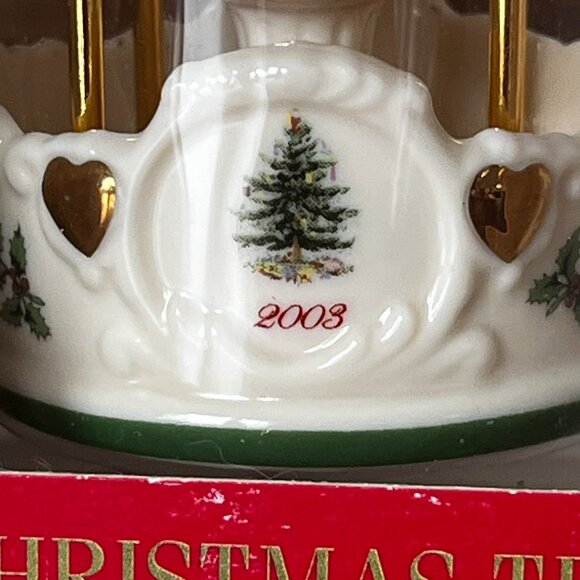 Spode Our First Christmas 2003 Ornament Doves Love Birds in Box Holiday Vintage - Picture 5 of 10